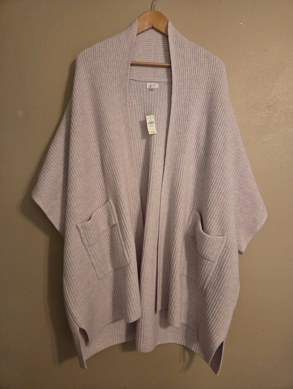 aerie Lavender Open-Front Knit Cardigan